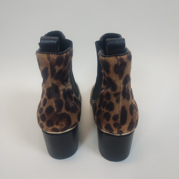 Nine West Ankle Boots Women's Size 7M Faux Fur Leopard Print - Picture 5 of 8